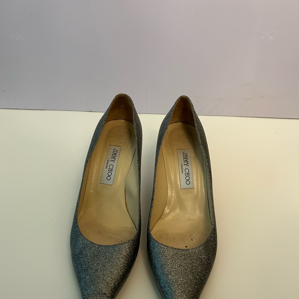 Jimmy Choo Silver Heels Sparkling Elegance